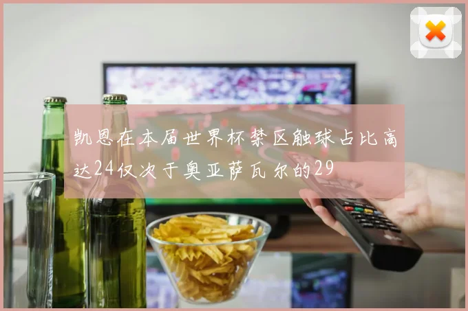 凯恩在本届世界杯禁区触球占比高达24仅次于奥亚萨瓦尔的29